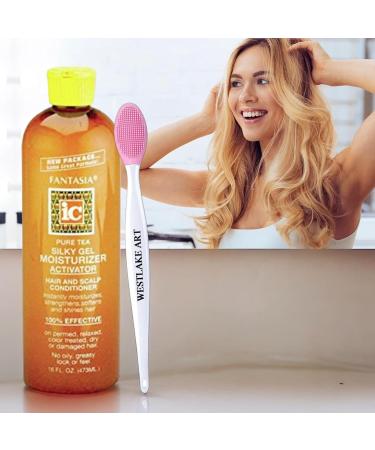 Fantasia Moisturizing Hair Gel 16oz - Deep Hydration & Frizz Control for Curly/Wavy Hair - Aloe Vera & Vitamin E + Nose Cleaning Brush Pack of 2 - International Shipping Available - Buy Online on GoSupps.com