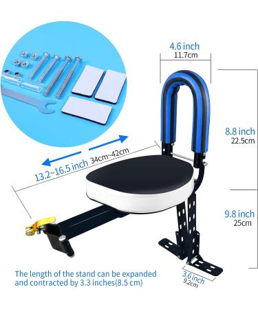 XIEEIX Child Bike Seat - Portable Foldable Front Mounted Kids Bike Seat - Ages 2-6 - Detachable, Suitable for All Bicycle Types - Blue - Buy Online on GoSupps.com