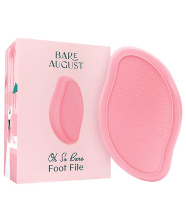 Bare August Glass Foot File Callus Remover for Feet - Heel Scraper & in Shower Foot Scrubber Dead Skin Remover - Pedicure Foot Buffer for Soft Feet