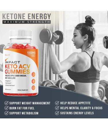 Impact Keto ACV Gummies - Advanced Formula with Apple Cider Vinegar (60 Gummies) - Buy Online on GoSupps.com