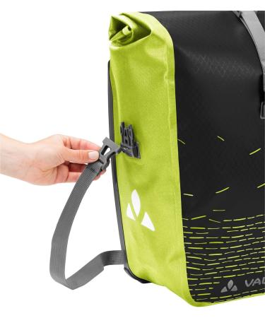 VAUDE Unisex Aqua Back Print Single Rear Pannier Black/Green | Durable Waterproof Bike Bag for International Shipping - Buy Online on GoSupps.com
