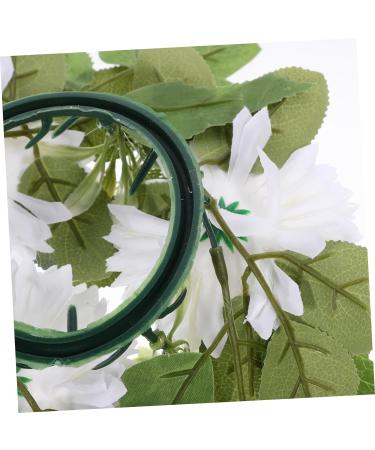 LIFKICH Wedding Candle Wreath Flower Ball Candle Holder Flowers Ring Silk Flower White Candle Rings Wreaths White 28.00X28.00X8.00CM - Buy Online on GoSupps.com