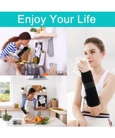 TANDCF Unisex Forearm & Wrist Support Brace | Adjustable Carpal Tunnel Splint | 9.8" Left Hand Small/Medium - Buy Online on GoSupps.com