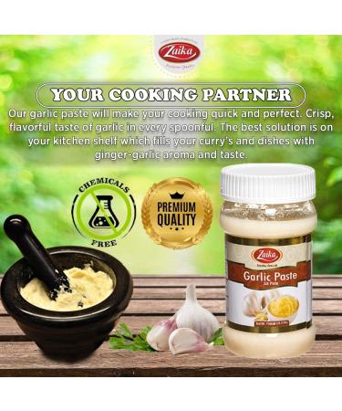 Zaika Pure Ginger Paste 26.5oz (750gm) Premium Quality Ginger Paste for Cooking Airtight Jar | Non-GMO | No Colors | Indian Origin Fresh Garlic All-Natural Ingredients (Ginger Paste) - Buy Online on GoSupps.com