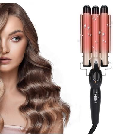 3 Barrel Hair Curling Iron Ceramic Electric Hair Waver Curling Wand Hair Crimper Curling Wand for Curly Hair Styling (US-22mm) - Buy Online on GoSupps.com