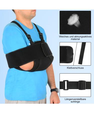 Supegear Adjustable Arm Loop Shoulder Brace - Comfortable Support for Rotator Cuff Broken Wrist Elbow & Arm Unisex Black - Buy Online on GoSupps.com