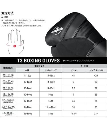 Hayabusa T3 Boxing Gloves - Unisex 16oz Black | Wrist and Knuckle Protection | Dual-X Hook and Loop Closure | Splinted Wrist Support | 5 Layer Foam Padding - Buy Online on GoSupps.com