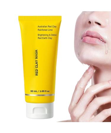 Facial Cream - 50ml Natural Clay Film Cleanser Moisturizing for Oily Dry and Sensitive Skin Dull Complexion for Women Men Teenagers etc.