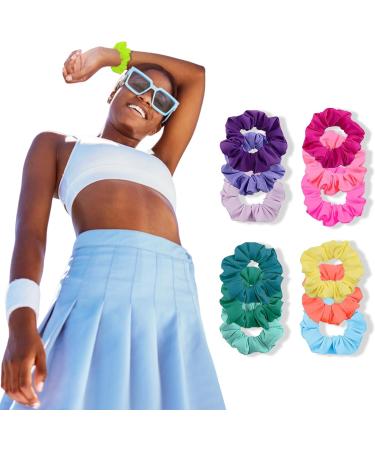 Minasuki Colorful Waterproof Swim Scrunchies -13 Colors Stylish Hair Scrunchies for Women Elastic Soft Ponytail Holder Hair Ties Hair Accessories Gift for Birthday Swimming Pool Beach and Party! - Buy Online on GoSupps.com