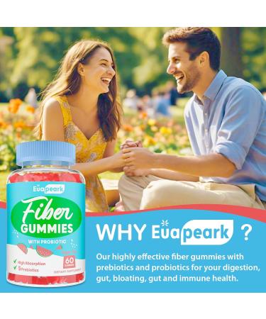 2 Packs - Fiber Gummies for Adults Sugar Free Probiotics & Prebiotic Fiber Gummies with Inulin Fos & Chicory Root - for Regularity Digestion & Gut Health - Vegan Gluten Free 120 Counts - Buy Online on GoSupps.com