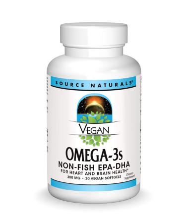 Source Naturals Vegan Omega-3s Non-Fish EPA-DHA 300 mg 30 Vegan Softgels