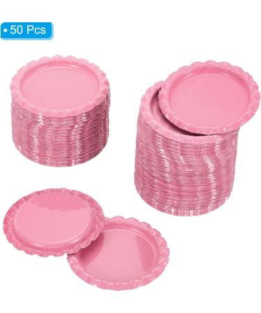 PATIKIL 1 Inch Flat Decorative Bottle Caps 50 Pack Craft Bottle Pendant Trays Double Sides Printed for DIY Pendants Craft Scrapbooks Pink - Buy Online on GoSupps.com