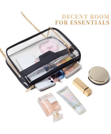 Vorspack Clear Crossbody Bag for Women - Stadium Approved Clear Purse for Sport Events and Concerts in Black - Buy Online on GoSupps.com