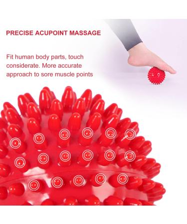 Buy 6cm Massage Balls - Fascia & Hedgehog Balls for Muscle Relief | Red Blue Grey - International Shipping Available - Buy Online on GoSupps.com