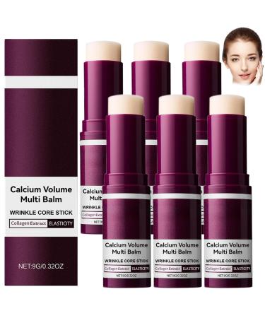 YUNFAX Set of 6 anti-aging calcium moisturizing balms for face eyes lips and throat - Daily moisturizer