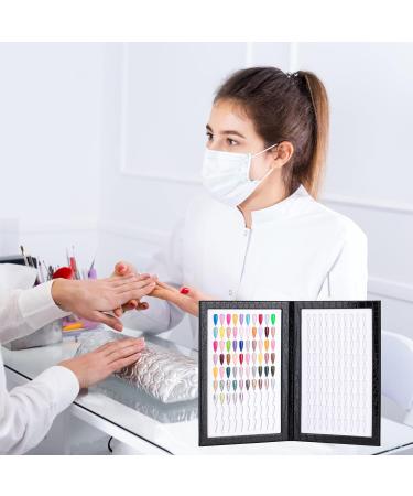 BNG Nail Colour Display Book - 180 Colors Art Card Chart with 240 False Nails Tips | Salon Gel Polish Sample Showing Tools | Black Leather Book - Buy Online on GoSupps.com
