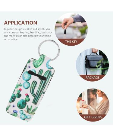 5pcs Square Keychain Lip Gloss Holder | Lipstick Storage Sleeve & Organizer | Tiny Makeup Bag Keychain - Multi Use 12x4x0.5CM - Buy Online on GoSupps.com