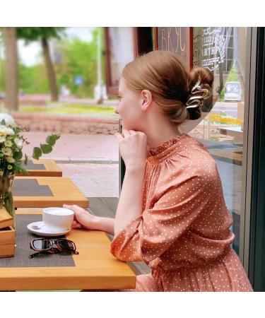 2 Pack Lolalet Metal Hair Claw Clips - Large Gold & Silver Charms for Women and Girls with Thick, Long Hair - Strong Hold, Nonslip Clamps - Trendy & Elegant Style A - Buy Online on GoSupps.com