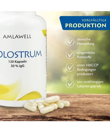  Amlawell Colostrum Vegetarian Capsules German Made Precious Ingredients 120 capsules per pack - Buy Online on GoSupps.com