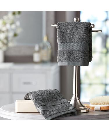 Member's Mark Hotel Premier Collection 100% Cotton Luxury Washcloth 2-Pack Grey