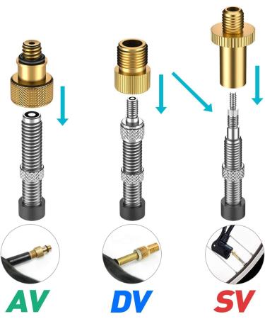 26-Piece Bicycle Valve Adapter Set - AV DV SV Compatible Accessories for Air Pumps - Universal Bike Pump Adapters - Buy Online on GoSupps.com