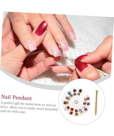 Healeved 5 Sets Nail Pendant 3D Nail Art Decal Nail Rhinestones Nail Art Jewelry Nail Tools False Nails Gems for Nails Gemstones for Nails Glitter Nail Stud Alloy Accessories Manicure - Buy Online on GoSupps.com