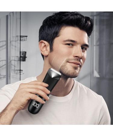 Mens Trimmer Ergonomic Beard ShaverPortable Men Intimate Hair Trimmer with LCD Digital Display for Face Nose Ears Legs Arms Head and Intimate Zone Care - Buy Online on GoSupps.com