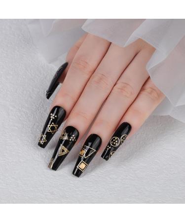 Teenitor 600pcs Clear Coffin Nail Tips Set with Glue, Clipper, Stickers - Long Ballerina False Nails Kit - Buy Online on GoSupps.com