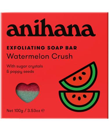 ANIHANA Exfoliating Soap Bar with Coconut Oil Moisturizing Gentle Exfoliating Body Scrub Refreshing Watermelon Crush Scent 3.53 Oz - Buy Online on GoSupps.com
