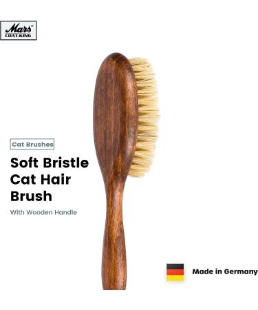 Mars Coat-King Bristle Cat Hair Brush - Deshedding Tool for Pet Grooming | Wooden Handle, 2 Wide Head - Buy Online on GoSupps.com
