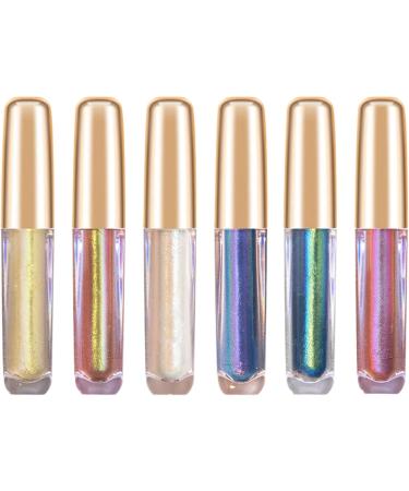 Glitter Eyeshadow Liquid 3PCS Makeup Waterproof Metallic Multichrome Eyeshadow Highly Pigment Holographic Eyeshadow Long Lasting Chrome Eyeshadow 2 - Buy Online on GoSupps.com