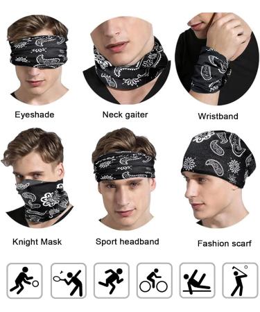 Awumbuk Neckuch 6-Piece Unisex Seamless Bandanas - Windproof Loop Scarf & Neck Warmer for Outdoor Work Cycling & Running - Buy Online on GoSupps.com
