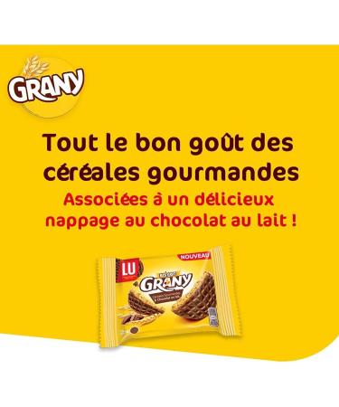 Grany - Gourmet Cereal & Milk Chocolate Biscuit - Pocket Size - Pack of 144 Bags (32.5 g) - Buy Online on GoSupps.com