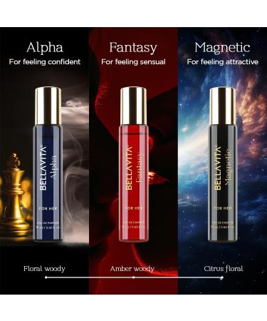BELLA VITAS Mood Collection Gift Set 3x15ML for Women | Alpha Fantasy & Magnetic EDP Liquid Perfume | with Pink Pepper Jasmine and Moss | Fruity Floral Long Lasting Fragrance Scent - Buy Online on GoSupps.com