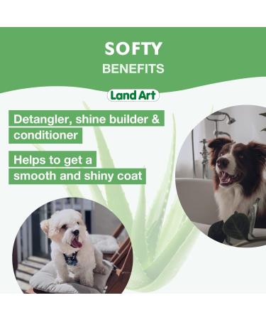 Detangler Shine Builder & Conditioner for Dogs Helps to Achieve a Smooth and Shiny Coat - Made with Certified Organic Aloe Vera - 240ml - Made in Canada - Buy Online on GoSupps.com