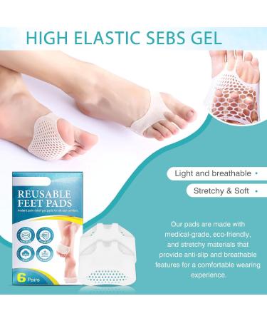 Shop 12 Pairs Silicone Feet Pads Cushion Insoles - Comfort & Support for All Footwear | Worldwidely Shipped - Buy Online on GoSupps.com