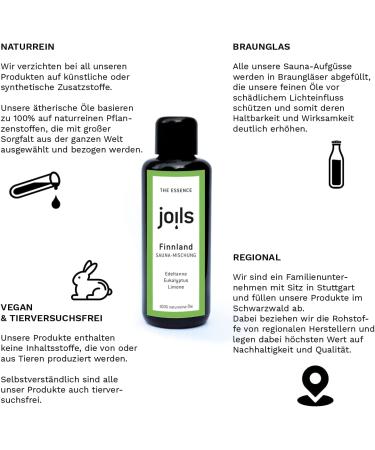 JILS Sauna Infusion Finland 50ml - 100% Natural Pure Essential Oil | Organic Sauna Oil from Black Forest Family Business - Buy Online on GoSupps.com