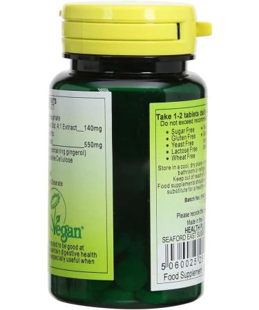 Health Plus Ginger Root 550mg - 60 Tablets | Digestive Health Plant Supplement - Buy Online on GoSupps.com