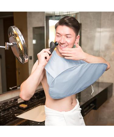 Linkidea Beard Bib Apron for Men - Foldable Multi-Purpose Trimming Catcher & Non-Stick Grooming Cape (Grey) | Perfect Gift for Bearded Men - Buy Online on GoSupps.com