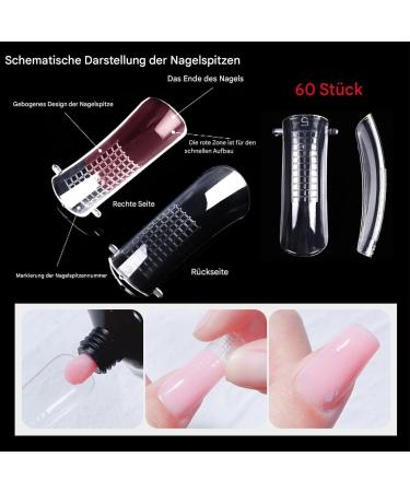  Generisch Set of 10 gel nail extensions - For spa wedding holidays and travel - Buy Online on GoSupps.com