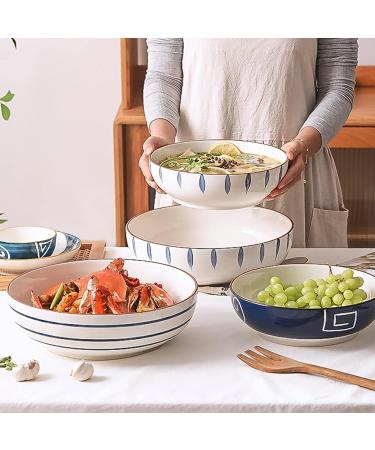 Salad Bowls Mixing Bowls Kitchen Soup Bowl Cereal Bowl Cereal Soup Oatmeal Dessert Ceramic Bowl Set Barley Bowl Dessert Bowl Salad Bowl Pasta Bowls(A) (A) - Buy Online on GoSupps.com
