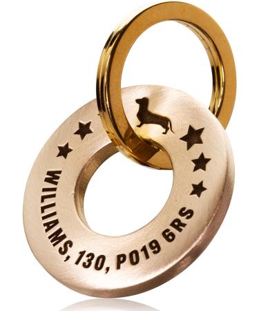 UKR Designs Solid Brass or Stainless Steel Tag with Breed Silhouette & Design Engraving Dog Tag - Buy Online on GoSupps.com