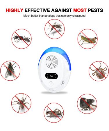 Bectine Ultrasonic Pest Repeller 6 Pack - Indoor Pest Control for Home, Kitchen, Office, Warehouse, Hotel - Buy Online on GoSupps.com