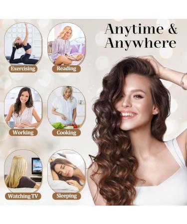 Heatless Curls Set - 3 Non-Slip Curlers for All Hair Lengths | DIY Overnight Curls | Brown Silk Hair Curler - Buy Online on GoSupps.com