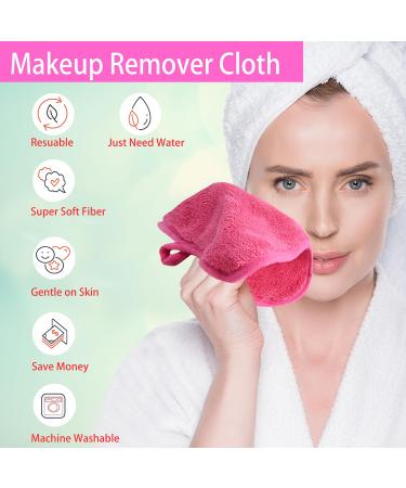 Bloom Seed Makeup Remover Cloths - Reusable Microfiber Face Cleaning Cloths - 8x8 inch Pink (6 Pack) for Eco-Friendly Beauty - Buy Online on GoSupps.com
