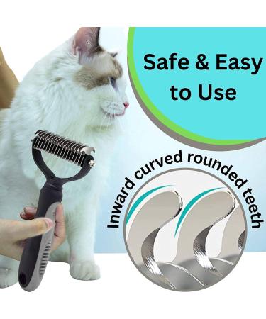 LAADI Deshedding Tool & Pet Grooming Brush for Dogs Cat Black - Dog Dematting tool Groomi Tool for Dogs Cats Dog Rake for Grooming Dog Deshedding Brush Dog Grooming Comb Removes Loose Undercoat - Buy Online on GoSupps.com