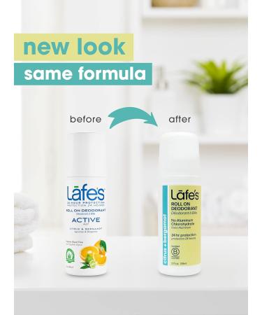 Lafe's Natural Deodorant 3oz Roll-On | Aluminum Free for Men & Women | Paraben & Baking Soda Free | 24-Hour Protection | Citrus & Bergamot | 2 Pack - Buy Online on GoSupps.com