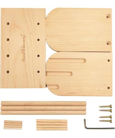 Hand U Journey Wood Spools Holder | 3-Thread Beech Rack Organizer for Macrame, Weaving, Sewing & Yarn - Buy Online on GoSupps.com