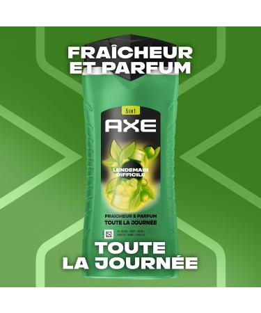 AXE - Gel Douche Homme 5en1 - Lendemain Difficile - 24h Hydratant - 87% d'Ingr dients d'origine naturelle - Parfum frais d'agrumes - 400ml 400 ml (Lot de 1) Axe GD Supreme Lendemain Difficile 400ml - Buy Online on GoSupps.com