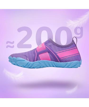 HIITAVE Kids Water Shoes - Quick Drying Aqua Sneakers for Sports - Purple/Light Blue - Big Kid Sizes - Buy Online on GoSupps.com